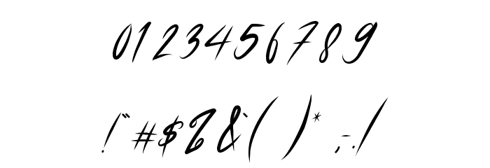 CLASSIC SIGNATURE DEMO Font OTHER CHARS