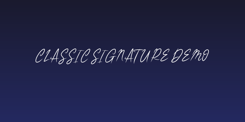 CLASSIC SIGNATURE DEMO Social Header