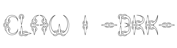 CLAW 1 -BRK- Font