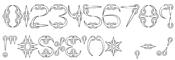 CLAW 1 -BRK- Font OTHER CHARS