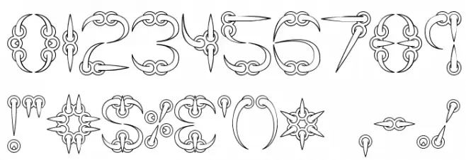 CLAW 1 -BRK- Font OTHER CHARS