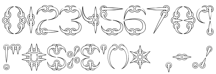 CLAW 1 -BRK- Font OTHER CHARS