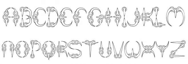 CLAW 1 -BRK- Font Litere mari
