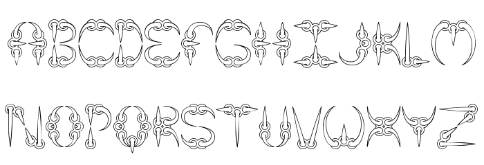CLAW 1 -BRK- Font LOWERCASE