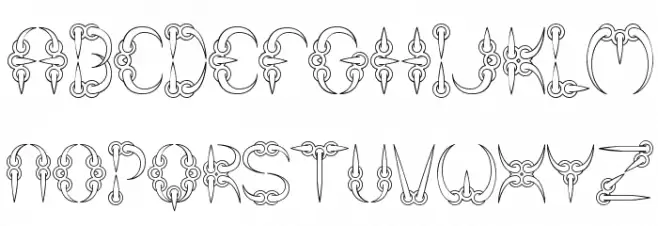 CLAW 1 -BRK- Schriftart Groß