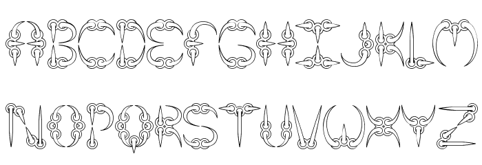 CLAW 1 -BRK- Font LOWERCASE