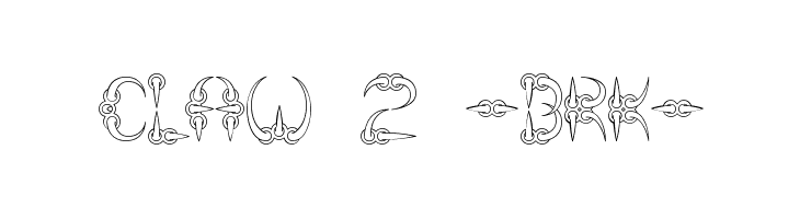 CLAW 2 -BRK- Font