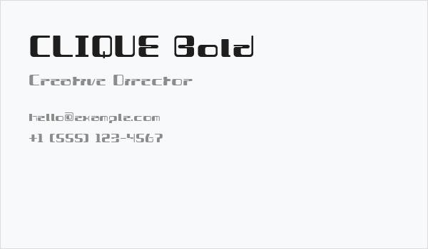 CLIQUE Bold Business Card