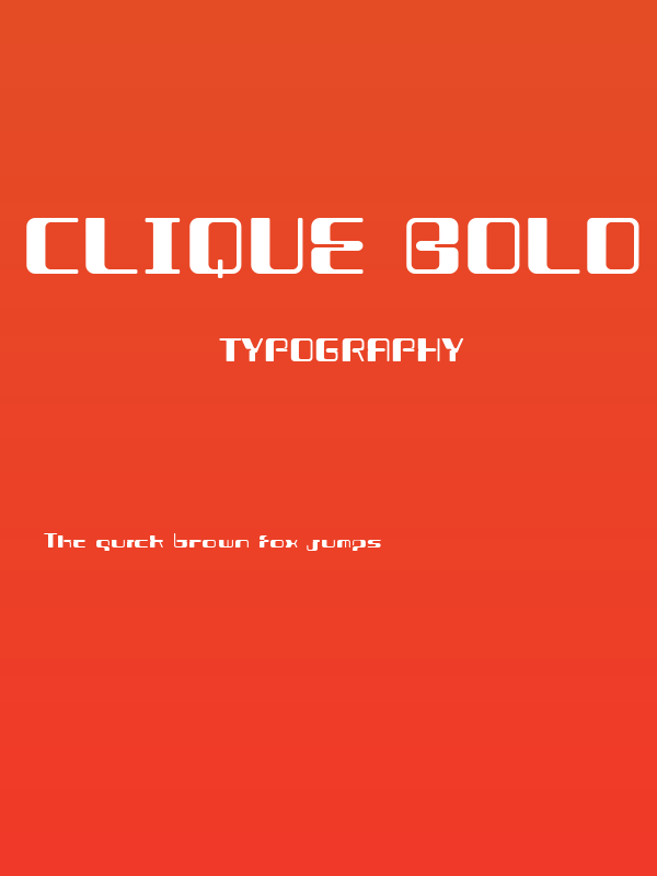 CLIQUE Bold Poster