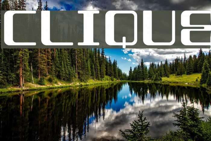 CLIQUE Font examples