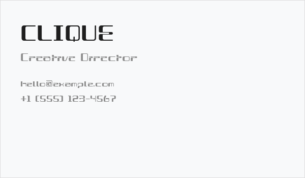 CLIQUE Business Card