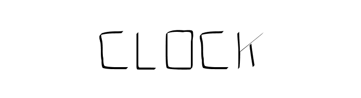 CLOCK  Frei Schriftart Herunterladen
