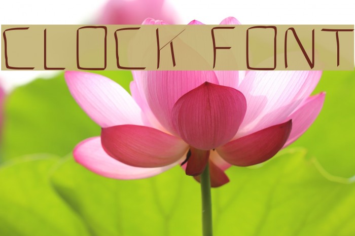 CLOCK Font examples
