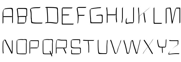 CLOCK Font LOWERCASE