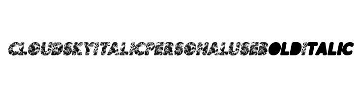 CLOUDSKY ITALIC PERSONAL USE Bold Italic  フリーフォントのダウンロード