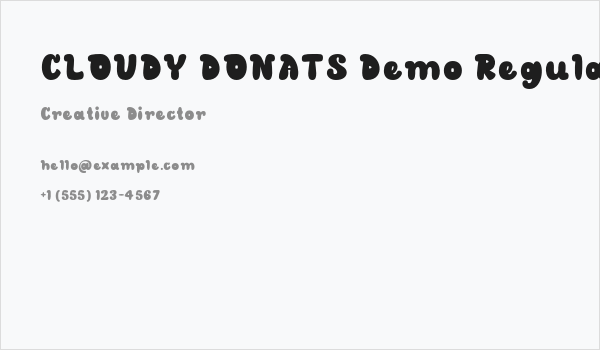CLOUDY DONATS Demo Regular Business Card