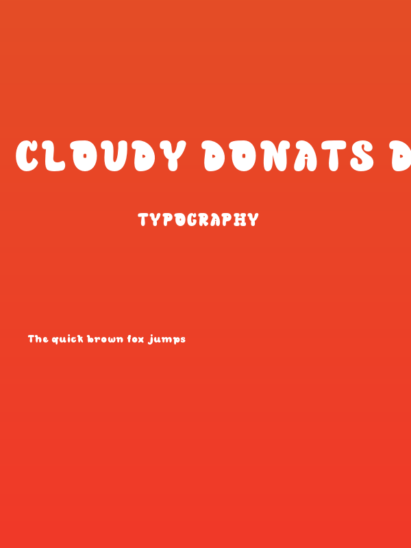 CLOUDY DONATS Demo Regular Poster
