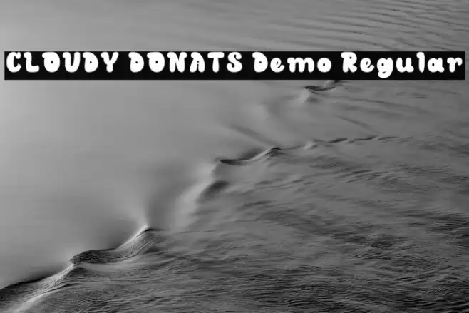 CLOUDY DONATS Demo Regular Font examples