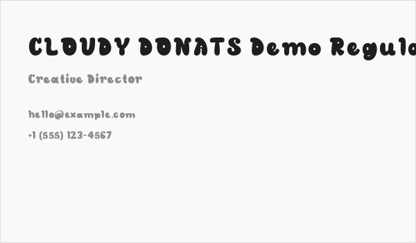 CLOUDY DONATS Demo Regular Business Card