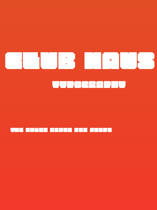 CLUB HAUS Bold Poster
