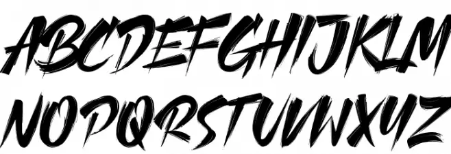 CLUISHER BRUSH フォント 大文字