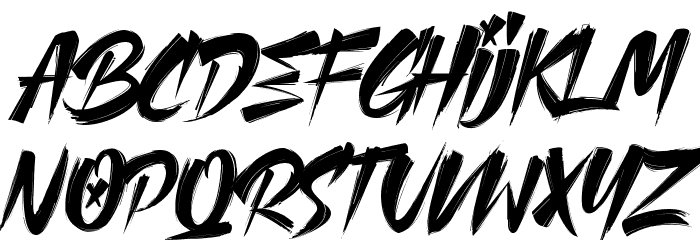 CLUISHER BRUSH Font LOWERCASE