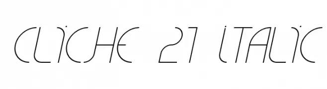 CLiCHE 21 Italic  baixar fontes gratis