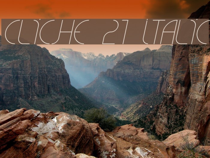 CLiCHE 21 Italic Font examples