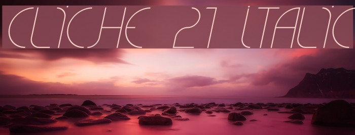 CLiCHE 21 Italic Font examples