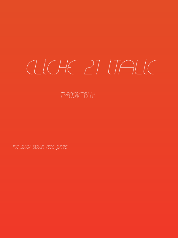 CLiCHE 21 Italic Poster