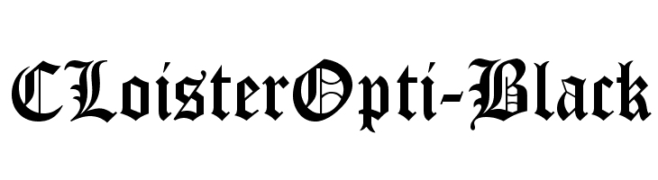 CLoisterOpti-Black Font