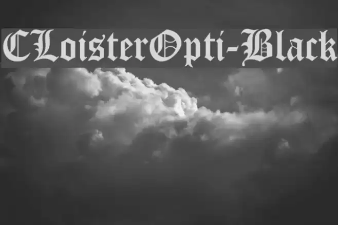 CLoisterOpti-Black Font examples