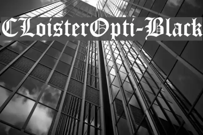CLoisterOpti-Black Font examples