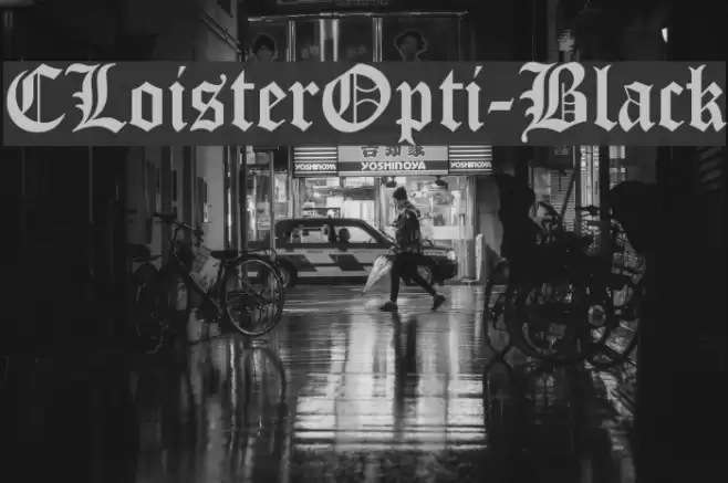 CLoisterOpti-Black Font examples