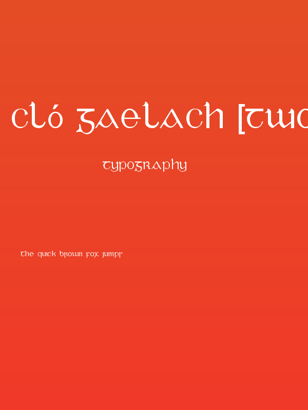 Cló Gaelach [Twomey] Poster