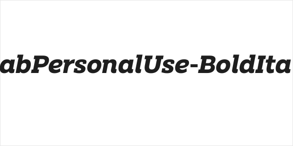 ClabPersonalUse-BoldItalic Logo