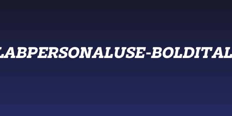 ClabPersonalUse-BoldItalic Social Header