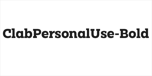 ClabPersonalUse-Bold Logo