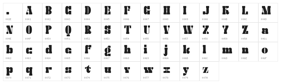 Clabs DEMO Black Character Map