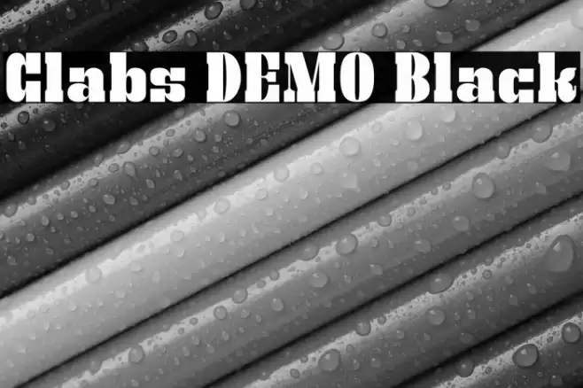 Clabs DEMO Black Caratteri examples