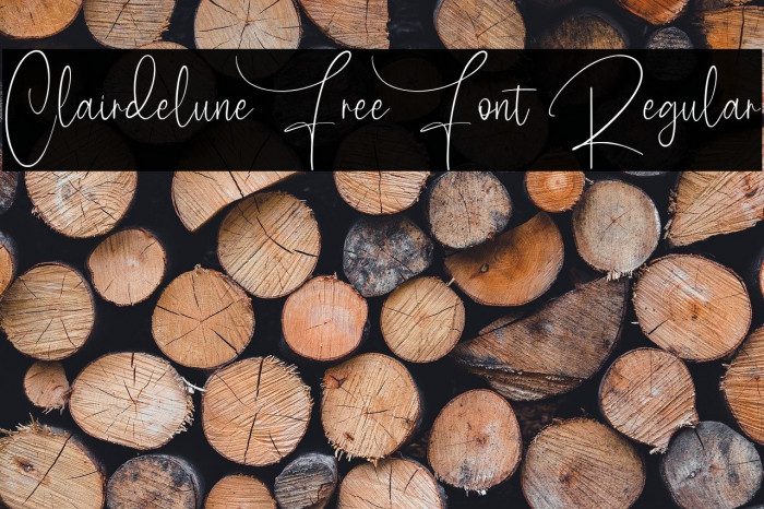 Clairdelune Free Font Regular Example 2
