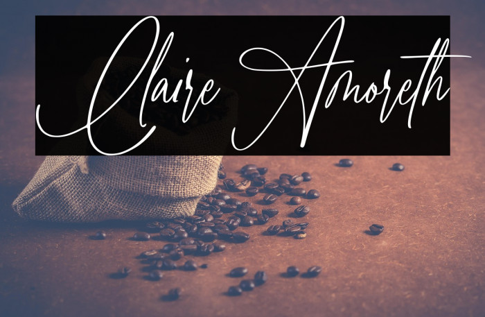 Claire Amoreth Schriftart examples