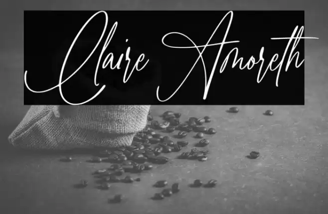 Claire Amoreth Font examples