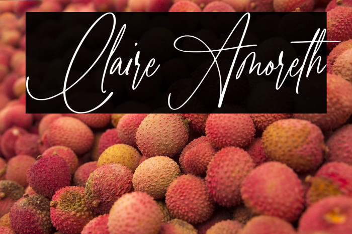 Claire Amoreth Schriftart examples