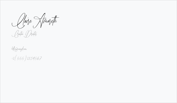 Claire Amoreth Business Card