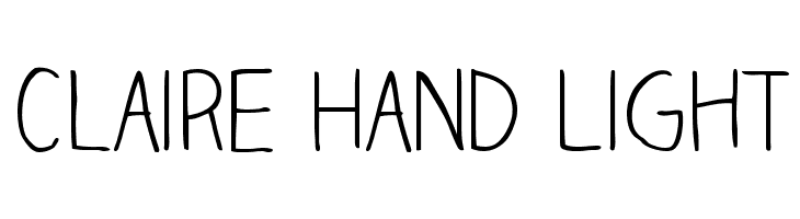 Claire Hand Light  font caratteri gratis