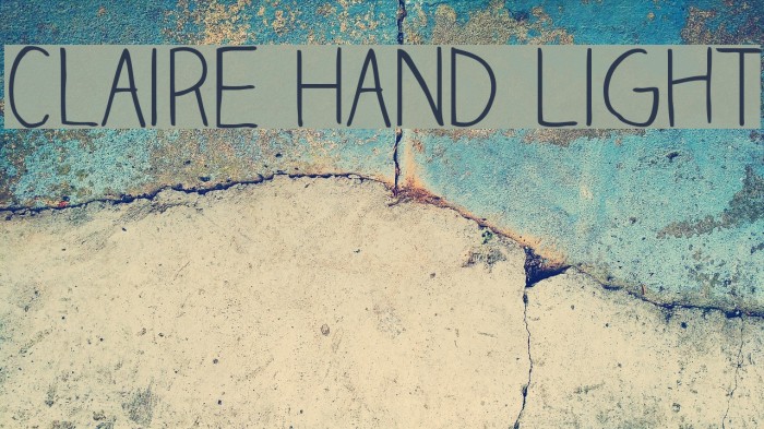 Claire Hand Light Example 1