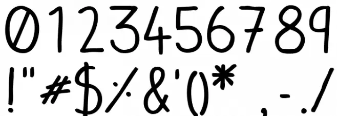 Claire Hand Regular Font OTHER CHARS