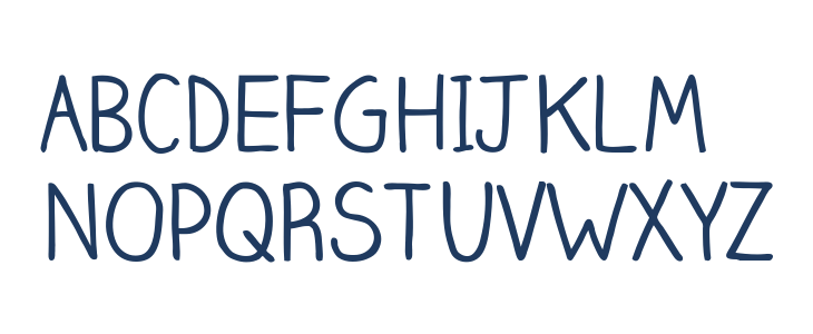 Claire Hand Regular Uppercase