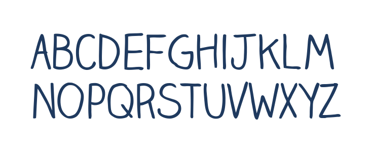 Claire Hand Regular Lowercase